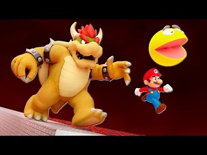 Mario and Pacman vs Giant Bowser