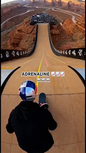 Biggest Skate Ramp EVER 🫣☠️ #stunt #skateboarding #viral #explore #redbull