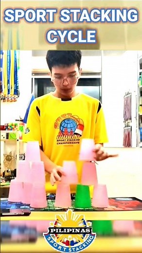 The Sequence of Speed Stacks Cycle in 6.24 Seconds! #cupstacking #speed #shorts