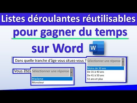 Créer des listes déroulantes réutilisables dans Word