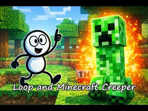 Loopik and 20 Jokes with a Minecraft Creeper