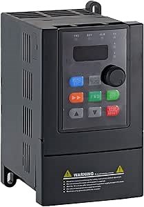 AC 220V/2.2kw 3HP Variable Frequency Drive,12A VFD Inverter Single Phase to 3 Phase Frequency Converter for Spindle Motor Speed Control(Single-Phase Input, 3 Phase Output)