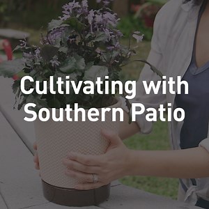 Southern Patio Large 22.24 in. Dia x 13.04 in. H 49 qt. Kentucky Walnut Medium Brown High-Density Resin Whiskey Barrel Outdoor Planter HDR-094913