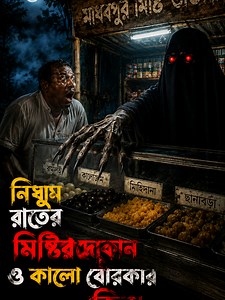 মিষ্টির দোকানে কালো বোরকার জিন! 😱🔥 #banglahorror #horrorstories #bhoot #jeen #viralshorts