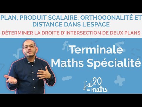 Déterminer la droite d'intersection de 2 plans - Plan, produit scalaire.. Terminale Maths Spécialité