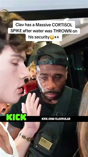 Clav has a Massive CORTISOL SPIKE after water was THROWN on his security😳👀#clavicular