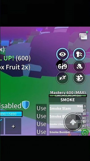 Wthhh..!💀600 Mastery on SMOKE Fruit In Blox Fruits 🔥