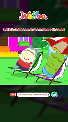 Secret room under the bed with Lucy! #wolfoo #cartoonforkids #educational #secretroom | Wolfoo Kids Cartoon