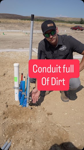 Commercial Electricians | TVE⚡️ | Make sure you tape up your conduits🙏 it’s the worst when conduits get filled with dirt, water, or even concrete. Stubbing them up high and... | Instagram