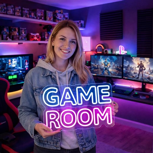 Custom Game Room Neon Sign, Level up Video Game Rbg Sign, LED Game Room Wall Decor - Etsy