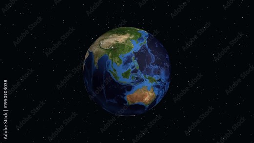 Earth Zoom Animation from Deep Space to Birmingham United Kingdom