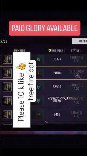 New GUILD GLORY BOT Website In Free Fire🔥 free fire new guild glory glitch 🤫 #viral​​​ #dmkar