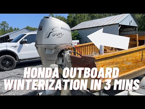 Honda Outboard Winterization Process in 3 Mins!!