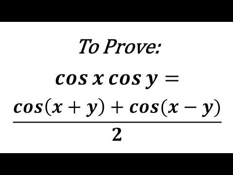 Proof of cos x cos y = (cos(x + y) + cos(x - y))/2
