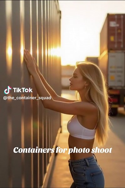 Shipping container photo shoot 📸💕 #shippingcontainers #thecontainersquad #models #container #fyp