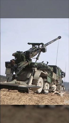 Firing Caesar 155mm Howitzer