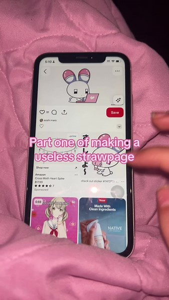 Making a useless strawpage! #strawpage#menherachan#cute#jojifuku🦴🍥🎀🧁 #yamikawaii