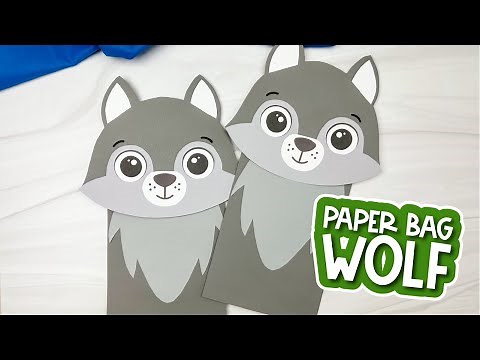 Wolf Paper Bag Puppet Craft