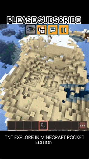 TNT EXPLORE IN MINECRAFT POCKET EDITION #tranding #shorts #short