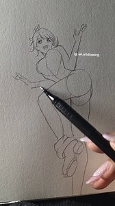 Dynamic pose ✨️✏️ #reelsviralシ #drawing #tutorial | Ari artdrawing