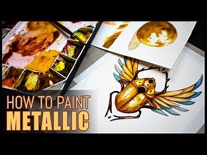 How to Paint Metallic Gold • Watercolor Tutorial