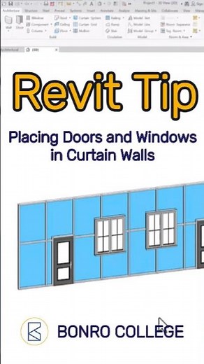 Revit Tip: Placing Doors and Windows in Curtain Walls