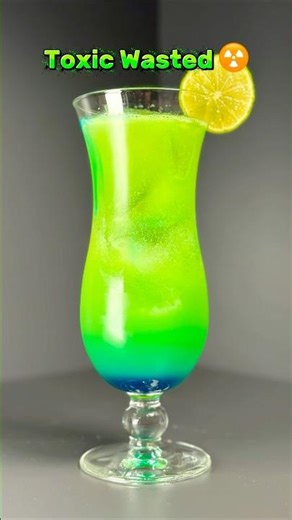 Toxic Wasted ☢️(a delicious cocktail to make at home) Recipe in the comments #cocktailrecipe