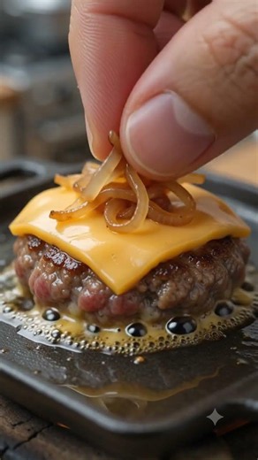 Miniature Cheeseburger Sliders ASMR 🍔 | Tiny Juicy Burgers #Shorts #miniaturecooking #burger