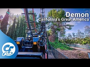 Demon back seat on-ride 4K POV California's Great America
