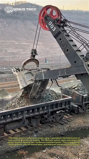 INSANE Excavator Bucket Loading Train in Seconds! Ultimate Heavy Equipment Efficiency
