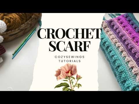 How to crochet a simple scarf for your loved ones. Learn in 10 minutes.