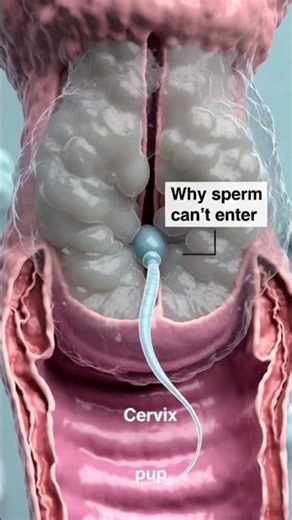 Why Sperm Can’t Enter: Cervical Mucus Plug Explained in 3D