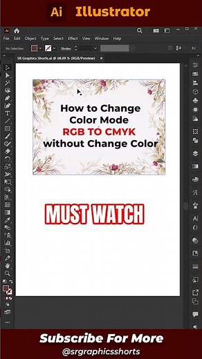 Adobe illustrator 2025 Tips How to convert RGB to CMYK in illustrator without changing colors #remix