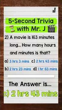 5-Second Trivia | Can You Get 2/3? 🧠