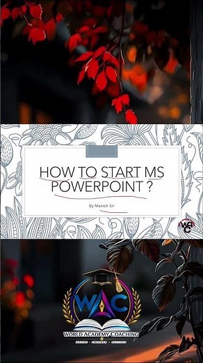 how to start open PowerPoint in windows 11 #worldacademycoaching