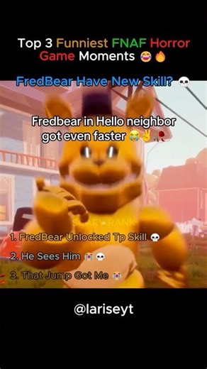 FredBear Took That PERSONAL 😭💀 | Ranking Top 3 Funniest FNAF Horror Game Moments! #shorts