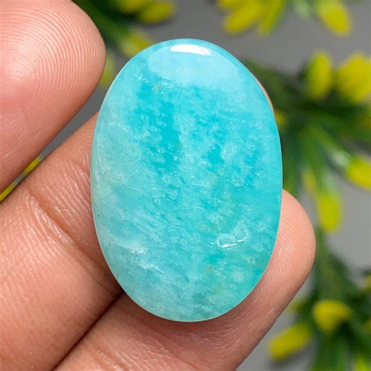 Natural Peruvian Amazonite Cabochon, Loose Gemstone, 30x20x6 | 37 CTS - Etsy