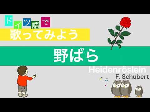 ドイツ語で歌ってみよう！ Vol.9～野ばら～(シューベルト)