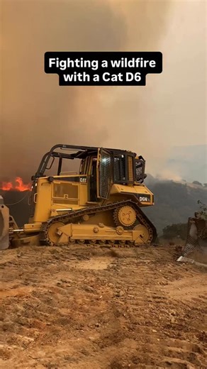 5.8K views · 300 reactions | Fighting California’s in the seat of @tomithy_james Cat D6 — “Fire breaks” are constructed by clearing natural vegetation to create a man made break in forest floor fuel load, these help contain and control wildfires. Footage courtesy of @black_knight_enterprises_ | Earthmovers Media | Facebook