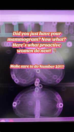 Don’t just check it off your list and move on. After your mammogram you need to be doing the following: 1️⃣ Know your results. Don’t assume no news is good news. ALWAYS confirm that your results have been reviewed and shared with you. 2️⃣ Ask about your BREAST DENSITY. Dense tissue can hide cancers. If you have dense breasts, ask if you need an ultrasound or MRI for a more complete screening. 3️⃣ Compare with your last mammogram. Consistency matters so make sure your images are compared to prior