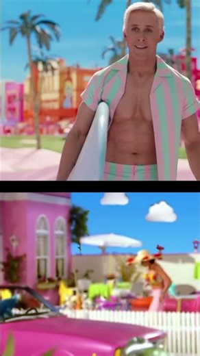 Barbie movie trailer vs. Barbie Girl music video 🎀 #barbiegirl #ytshorts #aqua #barbie