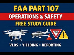 FAA Part 107 Operations & Safety – Free Study Guide (VLOS, Yielding, Accident Reporting)