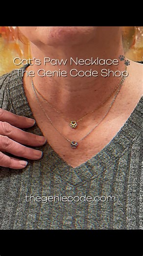 🐾 A Little Magic in Every Paw | Cat’s Paw Necklace ✨#thegeniecodeshop #catspaw #FigtheCat #Fig