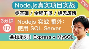 【2025已完结】3分钟学会 番外篇：使用 SQL Server (MSSQL) - Node.js 项目实战课程