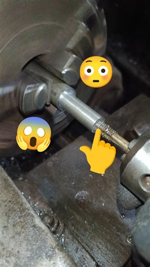 Tap Threading on Lathe Machine 🔩#shorts #shortvideo #short #engineering