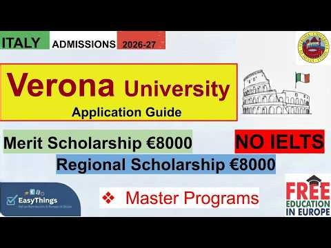 Verona University, Admissions 2026, Master Programs| Application Guide, No IELTS