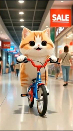 Cat Story Mall Adventure Cycle funny cartoon video 😺
