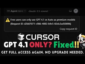 How to fix Free users can only use GPT 4.1 or Auto as premium models