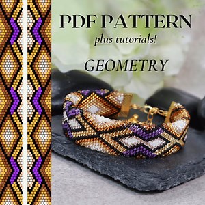 Bead Crochet PDF Pattern Geometry - PDF Pattern for Bead Necklace Bracelet - Bead Crochet Pattern - Bead Jewelry PDF Pattern - Bead Crochet - Etsy