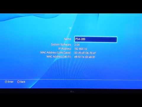 How To Find The MAC Address of a PS4